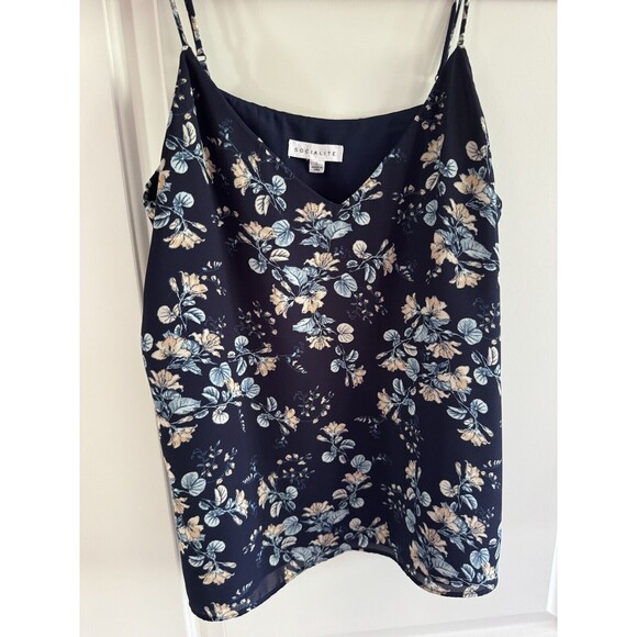 Socialite‎ Blouse Halter Blouse Tank Women’s Size Large Lined Lightweight - Picture 1 of 8